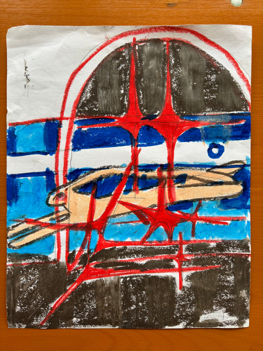 Zoë Argires "September at TMI" Mixed Media Work on Paper