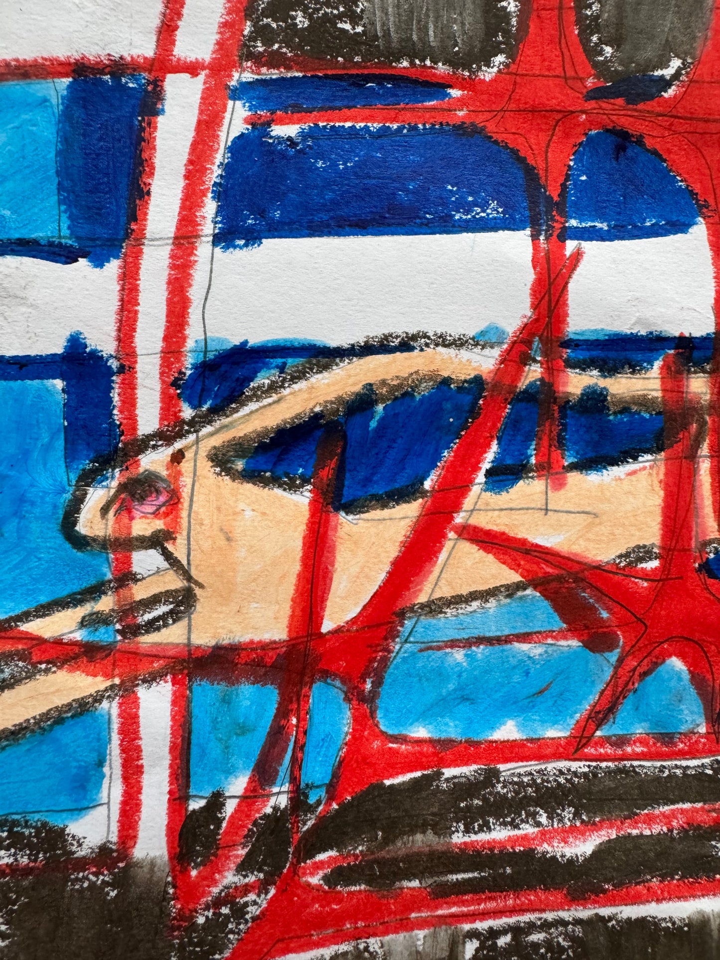 Zoë Argires "September at TMI" Mixed Media Work on Paper