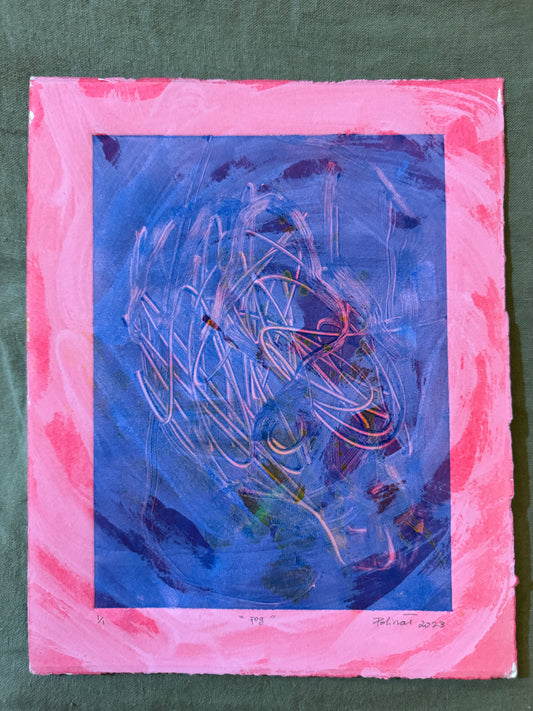 Polina Tereshina "Fog" Monotype on Paper