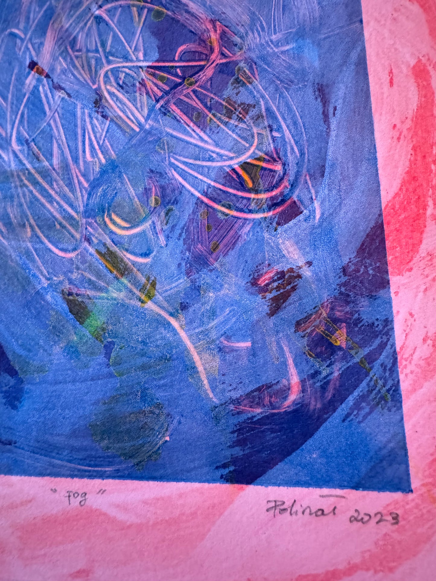 Polina Tereshina "Fog" Monotype on Paper