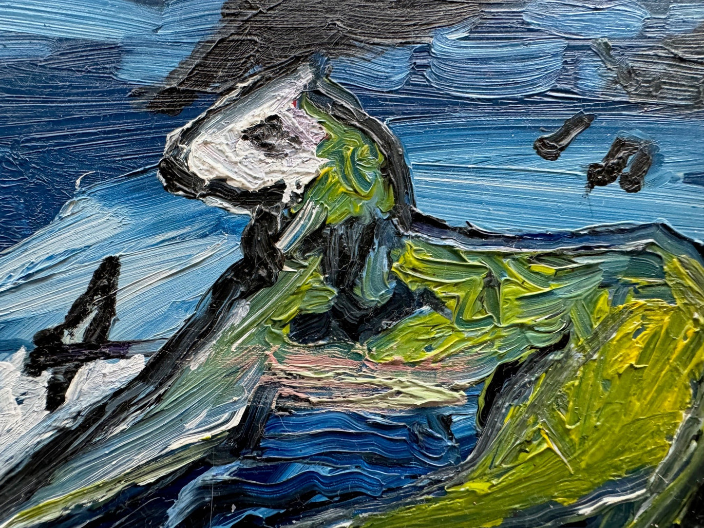 Zoë Argires "Sphinx" Oil on Panel in artists frame