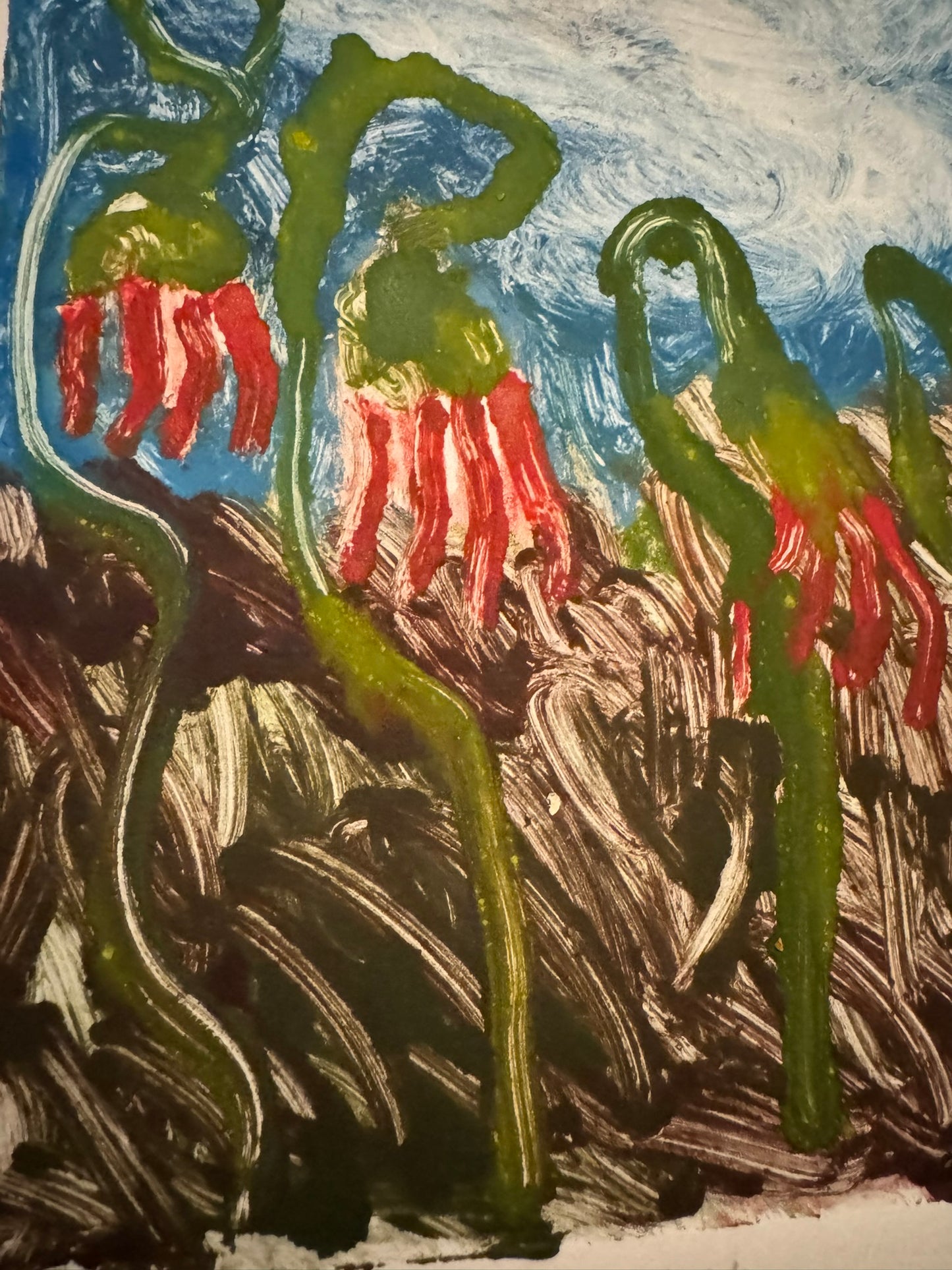 Zoe Scruggs "Wasn't My Week" Oil monotype on paper 1/1