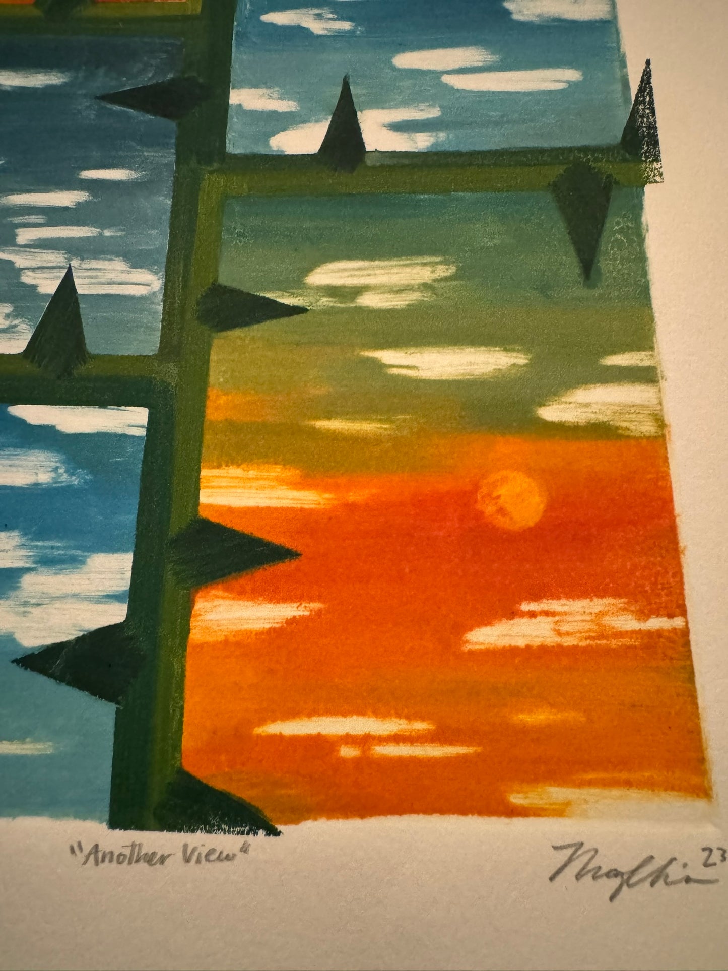Megan Chin "Another View" Oil Monotype on paper 1/1