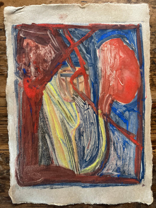 Annie Bielski "Looking Out" Monotype on handmade paper 1/1