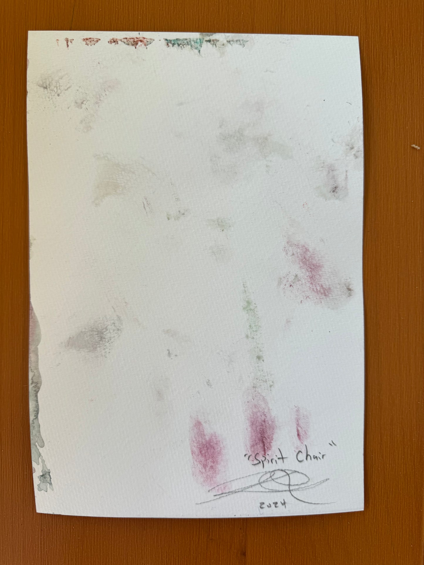 Kiván Quiñones Beltrán "Spirit Chair" 1/1 monotype on paper