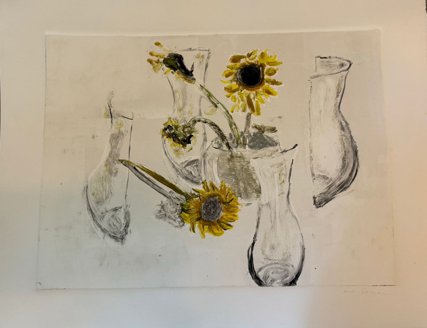 Nick Jorgensen “Split Vase” Monotype #1