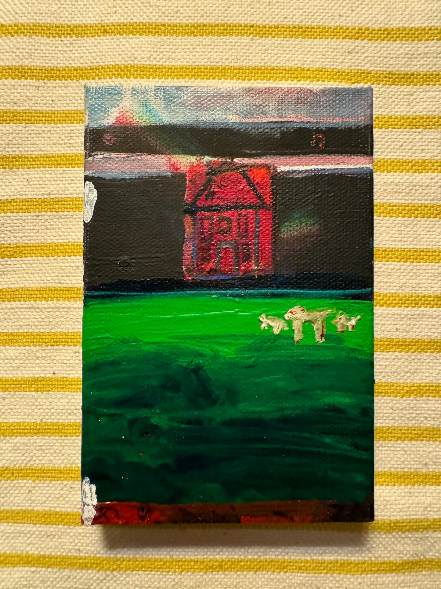 Zoë Argires "Red Barn" Oil on Canvas