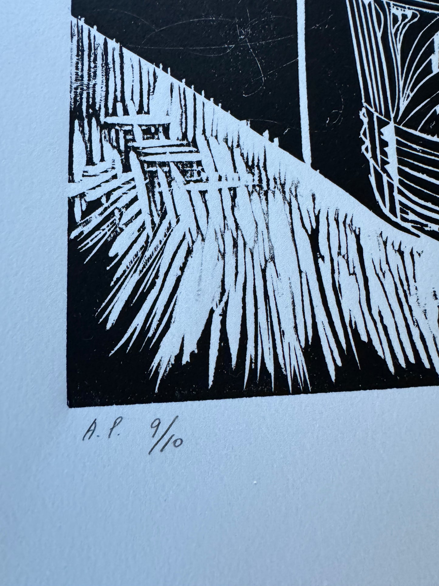 Ian Ha "Untitled" Woodcut on paper