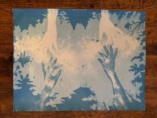 Lauryn Welch "And This is Also the World"  Cyanotype on paper