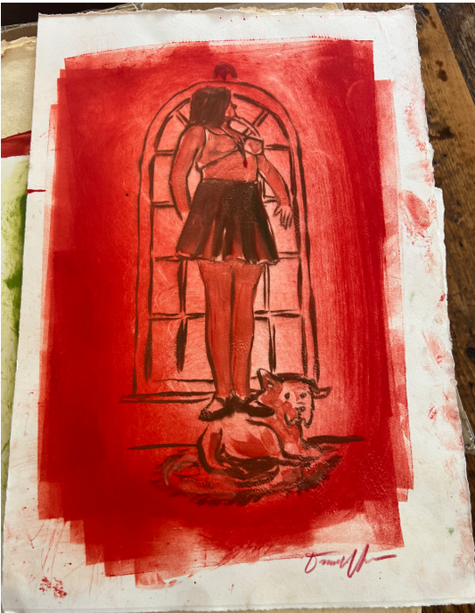 Emiliana Henriquez “Fidelity (Red)" Monotype