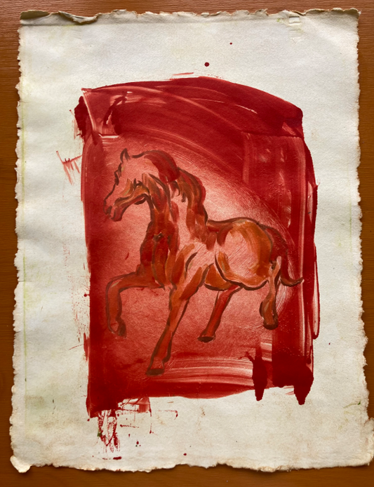 Emiliana Henriquez “Betwixt (Red)" Monotype